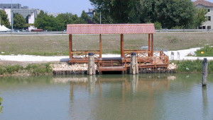Construction de l’embarcadère dans le canal de Piovego