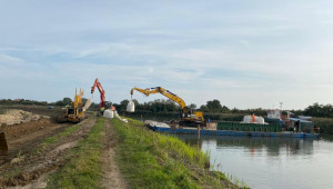 Diaframmatura argini del canale Comessera